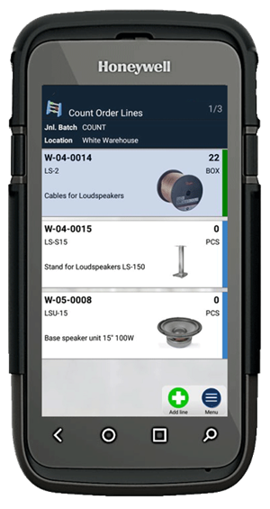 2.count in mobile wms 2 bc nav