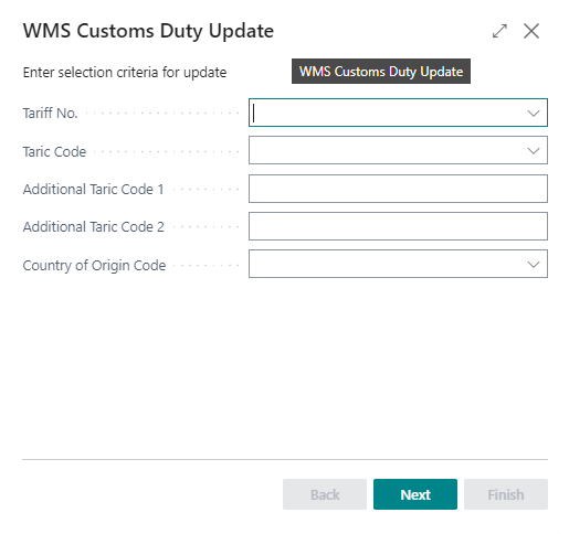 Commodity Code Update 1