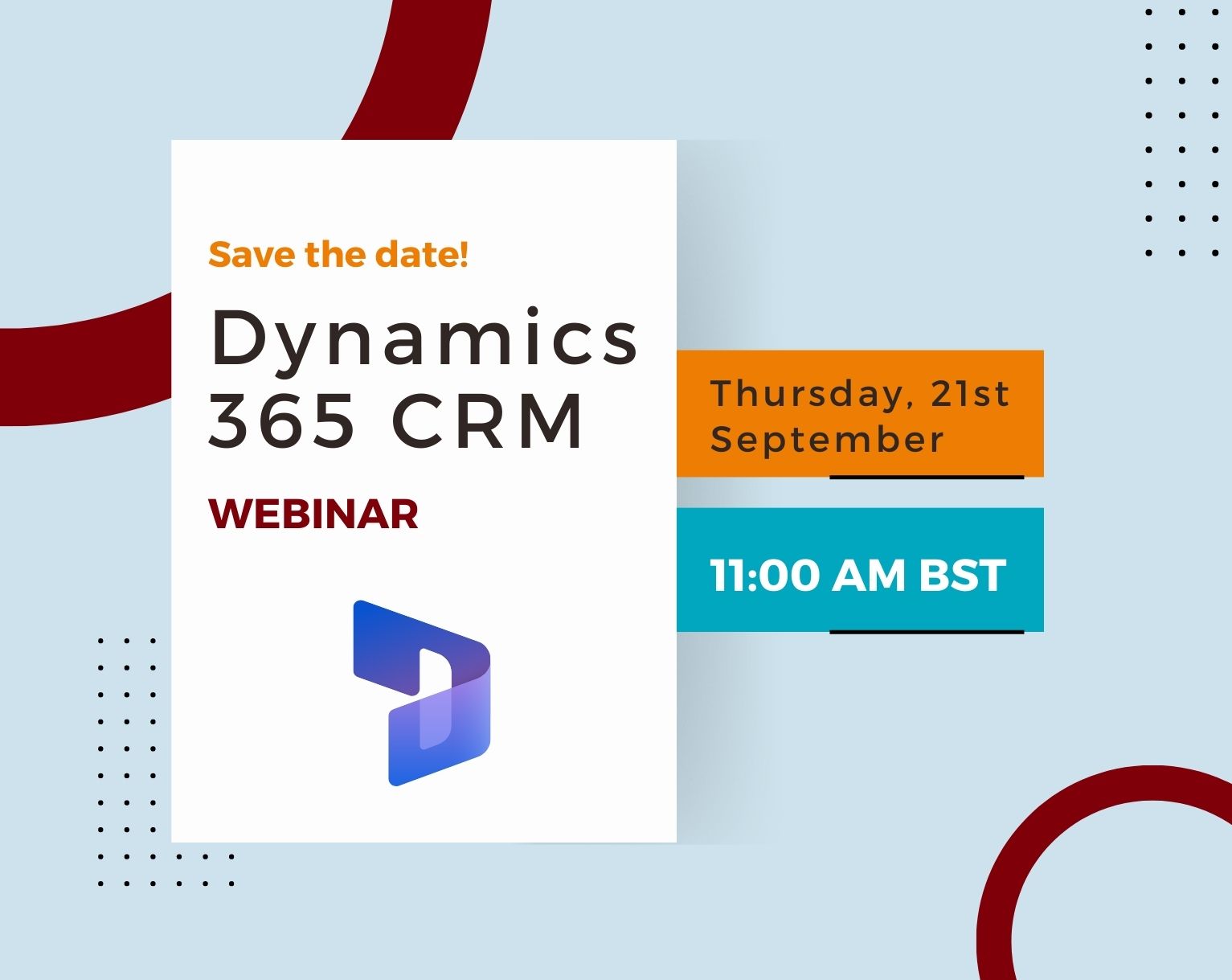 D365 CRM Webinar Sept SaveTheDate