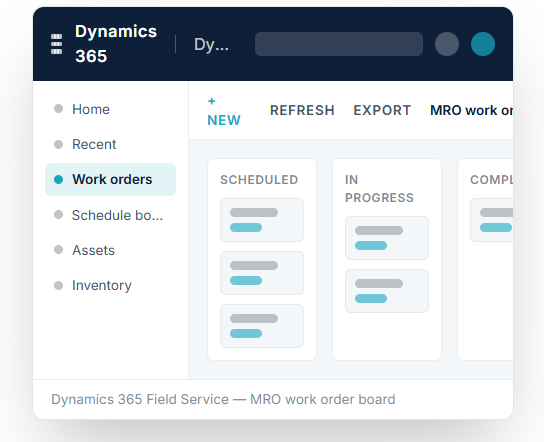 Microsoft Dynamics 365 for Aerospace & Defence 4 Field Service