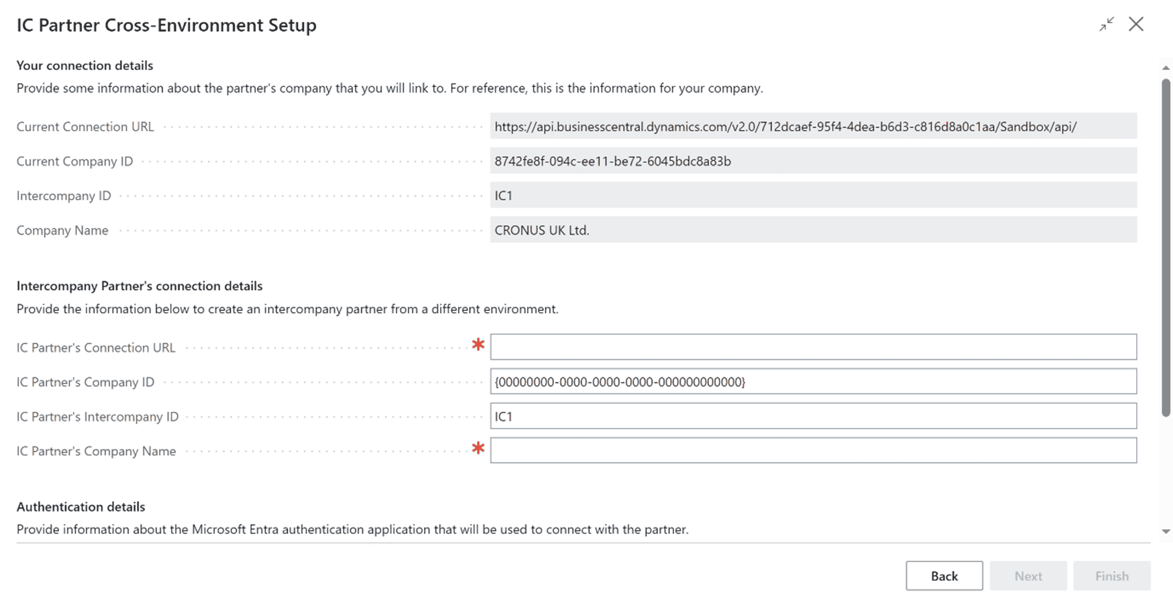 Image 4 - Intercompany Partner Setup