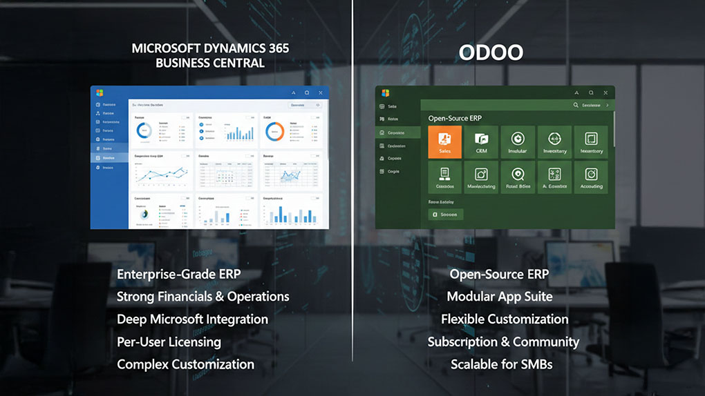 Key Differences Between Business Central and Odoo  