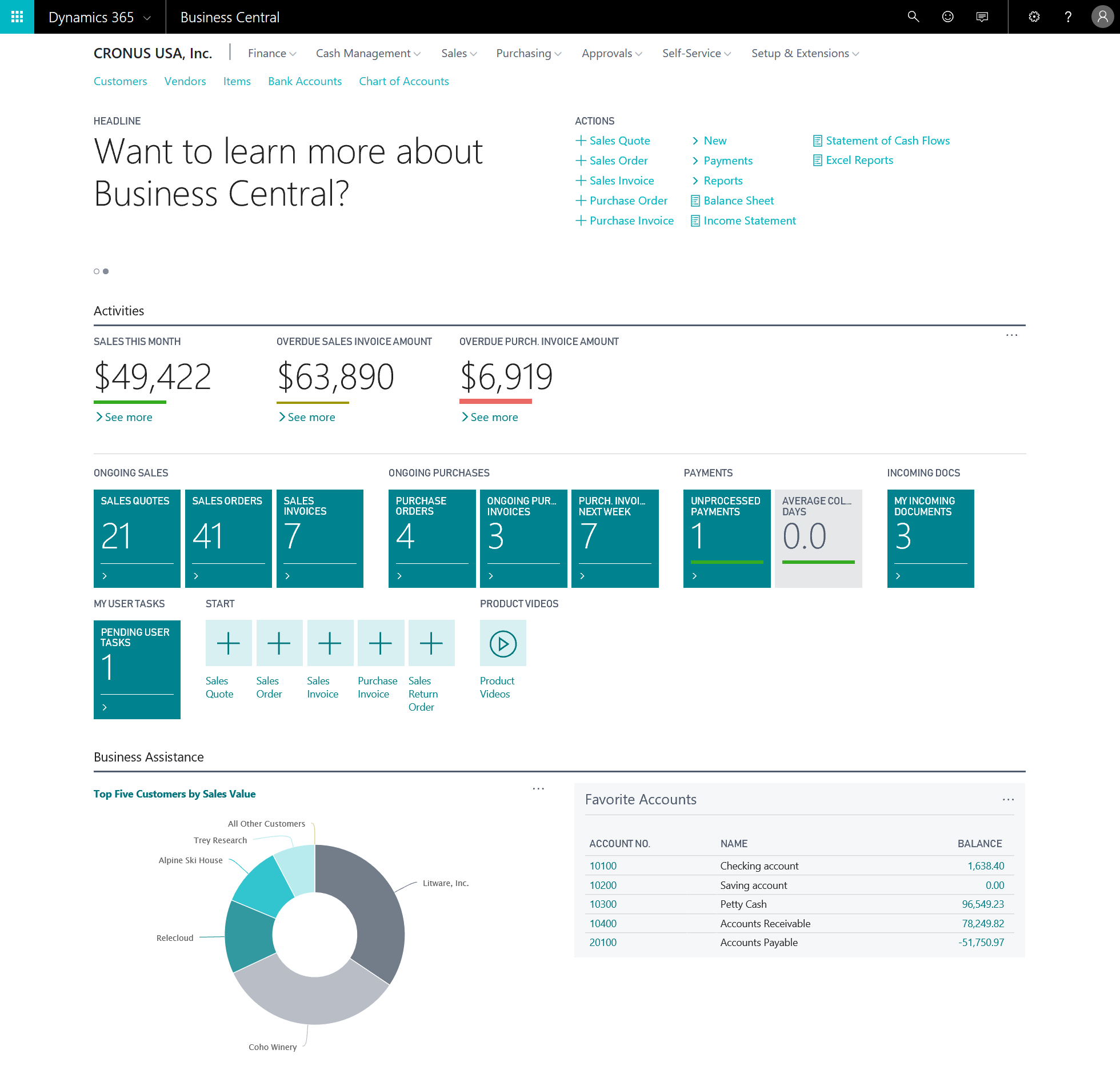 microsoft dynamics 365 business central - navision business central