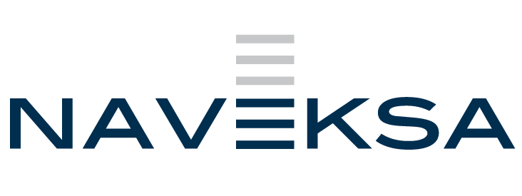 NAVEKSA logo blå grå CMYK