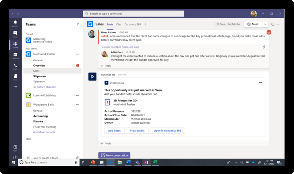 Notifications D365 Teams Notifications D365 Teams